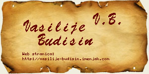 Vasilije Budišin vizit kartica
